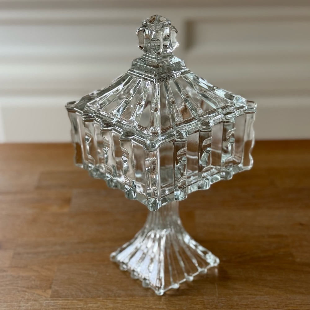 Antique EAPG “Broken Column” Covered Compote | US Glass Co. 1892 | Notched Rib